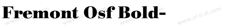 Fremont Osf Bold字体转换